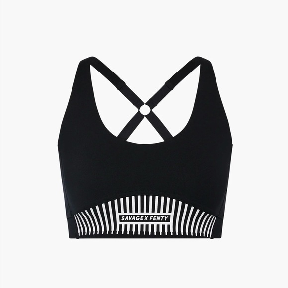 Savage X Fenty Other - Sale! Savage X Fenty Black and White Striped Sports Bra